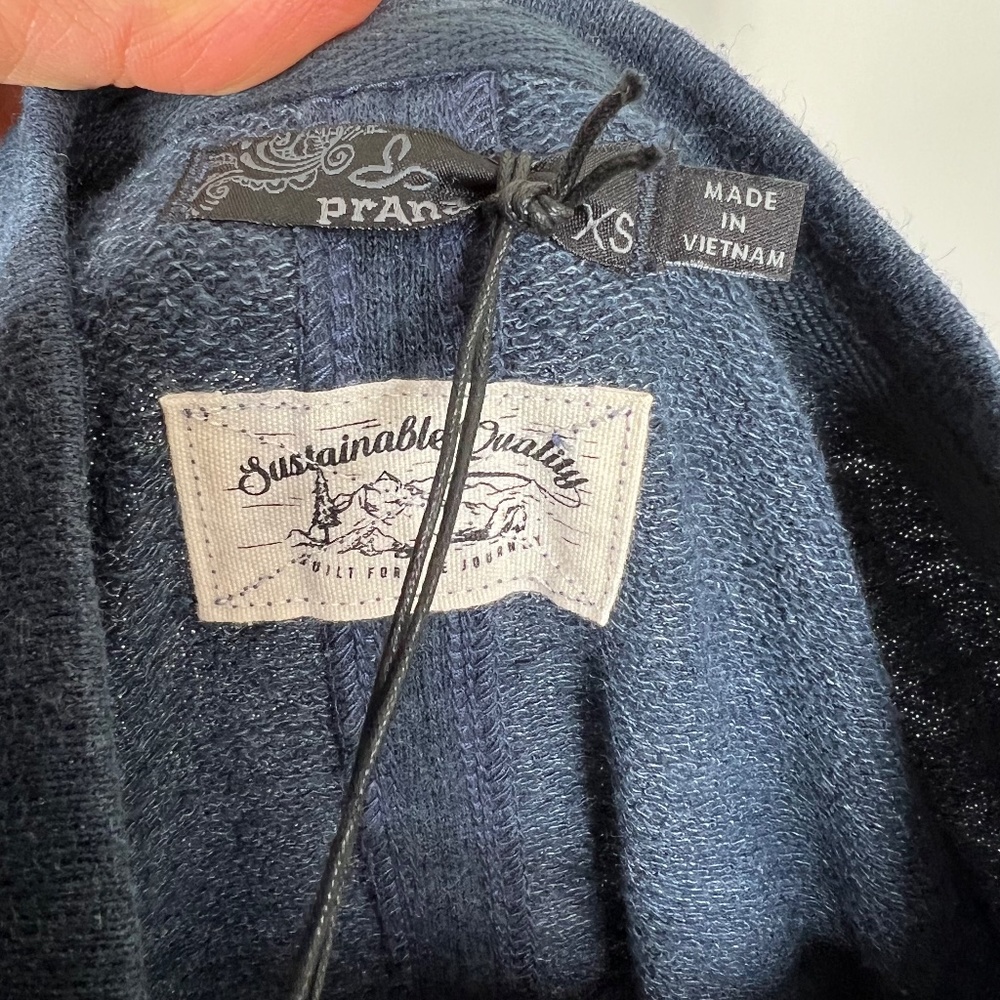 Prana Cozy‎ Up Terry Dress with Lacing and Pockets, XS - Picture 14 of 16